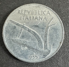 Moneta dieci lire Italia 1955