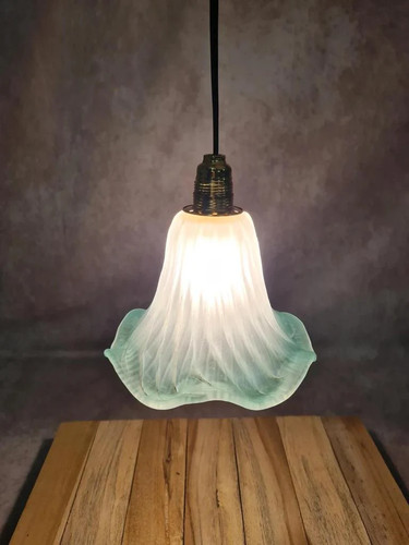 Abat jour ancien tulipe verre - abat-jour,