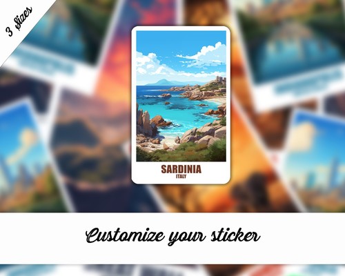 Adesivo sardegna italia - sardegna,