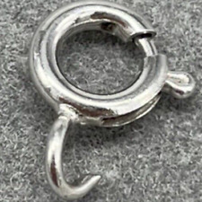 Moschettone per bracciali o collane occhiello in oro bianco 18 carati+spedizione