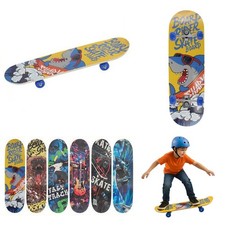 SKATEBOARD SKATE IN LEGNO FANTASIA COLORATO BAMBINI RAGAZZI 80CM 90460