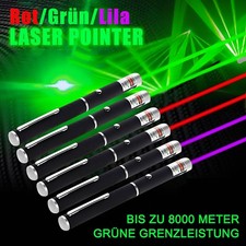 Puntatore Laser Verde Rosso, Portata 8000 METRI ESTREMAMENTE FORTE / MOLTO 1mW ·