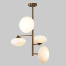 Lampadario a sospensione da soffitto in ottone Sputnik a quattro globi fatto ...