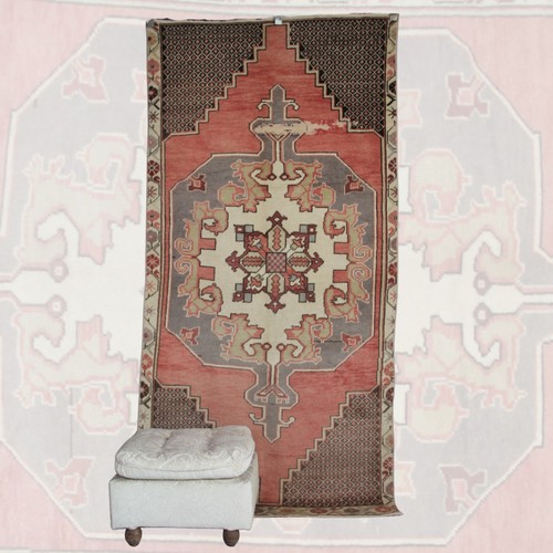 Tappeto oushak vintage fatto - oushak,