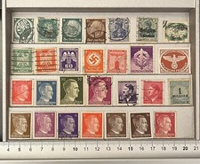 28 FRANCOBOLLI GERMANIA HITLER DEUTSCHES REICH NAZISMO