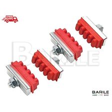 N°2 Coppia Pattini Freno Bici Graziella - Olanda - Epoca - Vintage Rosso