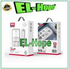 CARICA BATTERIA UNIVERSALE QUICK CHARGE PER NOKIA 30W TRAVEL CAVO TYPE-C BIANCO