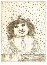  ENRICO COLOMBOTTO ROSSO " BAMBINA" 1990  ACQUAFORTE    