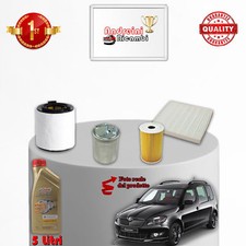 KIT TAGLIANDO 4 FILTRI E OLIO SKODA ROOMSTER 1.6 TDI 77KW 105CV 2011 ->