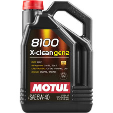 5 LITRI MOTUL 8100 X-CLEAN GEN2 5W40 OLIO MOTORE 100% SINTETICO LUBRIFICANTE