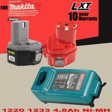 2x 12V 4800mAh BATTERIA originale per Makita 1220 1222 1233 1234 1235F 6270D 192598
