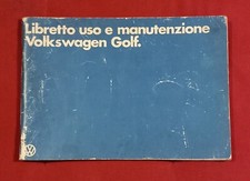 GOLF 1 SERIE MANUALE USO MANUTENZIONE VOLKSWAGEN PRIMA LIBRETTO