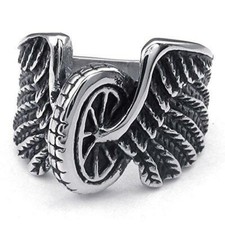 Anello uomo ruota alata - anello,