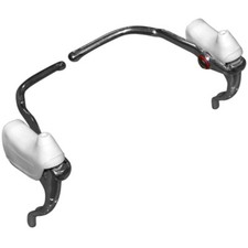 COPPIA LEVA FRENO DOPPIO CONTROLLO LEVE CON PARAMANI BIANCO BICI CORSA VINTAGE