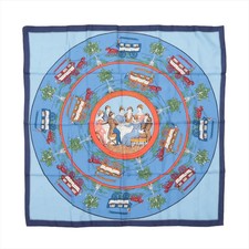 Sciarpa Hermès seta blu
