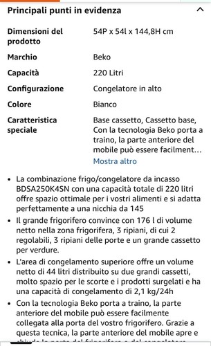 Frigorifero beko bianco - frigorifero,