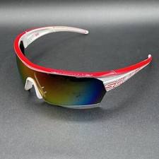 Occhiali da sole Salice 006 ciclismo avvolgenti rosso bianco polarizzati usati parti mancanti