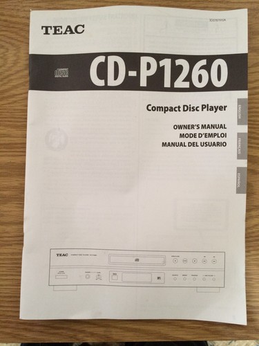 Teac p1260 player - cd-p1260, cd