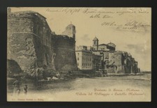 cartolina NETTUNO veduta del villaggio e castello medievale