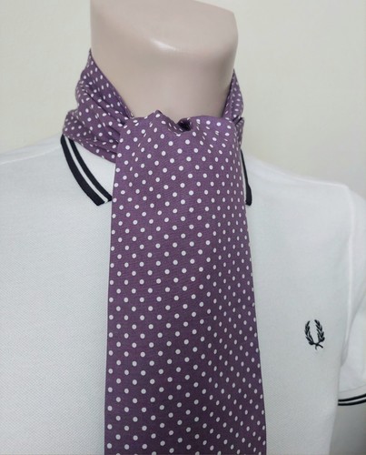 Sciarpa skinny viola bianca - e,