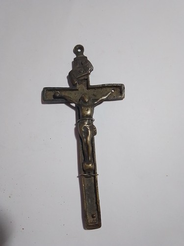 Antico crocifisso bronzo non - bronzo,