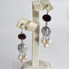 ORECCHINI ARGENTO 925 GRANATO