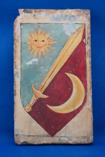 Mattonella ceramica 1500 XVI STEMMA ARALDICO Abbazia Mirasole Milano Sole Luna