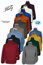 MAGLIA UOMO COLLO ALTO DOLCE VITA SOTTO GIACCA LANA MERINO MADE IN ITALY 