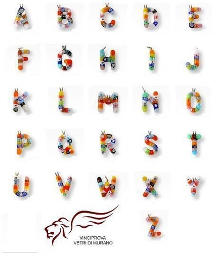 Lettere iniziali ciondolo - lettere,