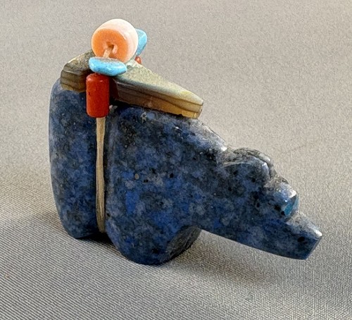 Orso azzurro intagliato zuni - orso,