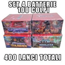 BATTERIA TORTA 100 200 300 400 COLPI LANCI CARICO CAPODANNO FUOCHI