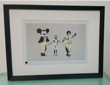Banksy Napalm print of 150 embossed stamp + certificate + frame – Dismaland
