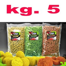 Boilies pesca Carpfishing 5 Kg 20 mm fragola banana salmone gambero mais aglio..