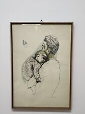 quadro Disegno Incisione Litografia Stampa  Guttuso 67x56 vintage Q152