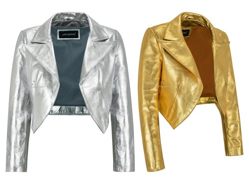 Giacca donna shinny cropped