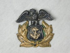 WW II US MERCHANT MARINE berretto DISTINTIVO insegne 1/20 10K GF Sterling VANGUARD USMM