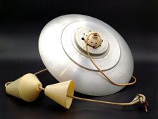 LAMPADARIO MODERNARIATO - ALLUMINIO ANNI '60/70 - FORMA AD UFO - DA RESTAURO