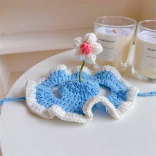 Animali Domestici Cane Gatto Carino Cappello a Maglia Fiore Copricapo Con Fori