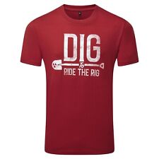 T-shirt Nukeproof Dig to Ride rosso intenso 100% cotone MTB Enduro Trail NUOVA piccola