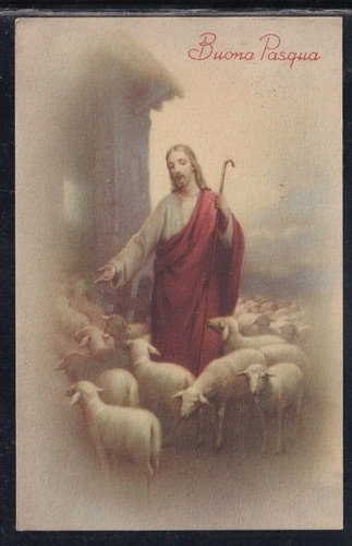 Cartolina buona pasqua gesù - cartolina,