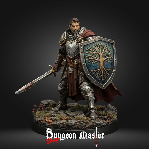 Human warrior miniatura dnd - human, 3d