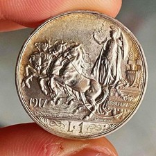 QUADRIGA 1 LIRA 1917 REGNO