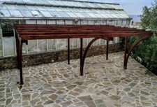 Carport in legno 5x6 h. 2,70 MAXI ricovero per 2 auto con montanti lamellari