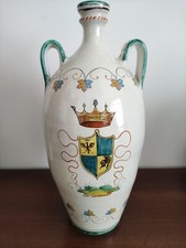 Vaso in ceramica maiolica di Deruta Giuseppe Marmottini decorato Romano Ranieri