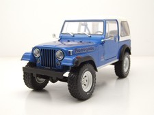 Modellino auto Jeep CJ-7 Renegade 1978 blu metallizzato 1:18 Greenlight da collezione