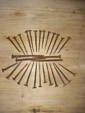 Lotto Ca 30 Chiodi Vecchi in ferro forgiati a mano varie misure Buone Condizioni