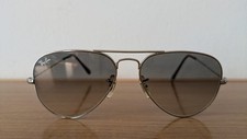 Rayban Aviator 55 RB3025 Made In Italy Lenti Grigio Vetro Sfumato Occhiali Sole