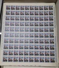 FOGLIO  FRANCOBOLLI CASTELLO ARAGONESE REGGIO CALABRIA DA 70 LIRE NUOVO PIEGATO