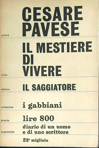 Mestiere vivere pavese - mestiere, di