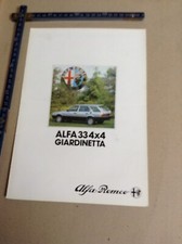 DEPLIANT VINTAGE ALFA ROMEO 33